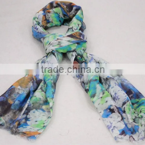 Thin Wool Scarf Custom Design Top Quality 100% Thin Wool Scarf