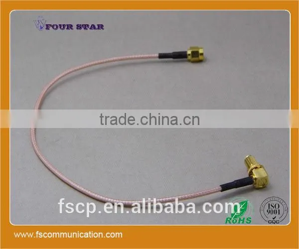RG316 Cable Assembly With SMA RP-Female Bulkhead Right Angle to SMA RP-Male Connector photo-6