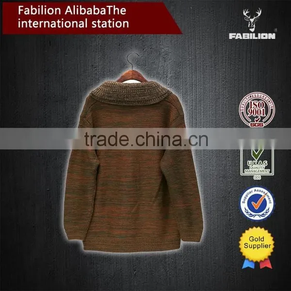 2015 Winter Lapels Cultivate One's Morality Men Sweater Knit Cardigan for Custom Wholesale Sweaters photo-2