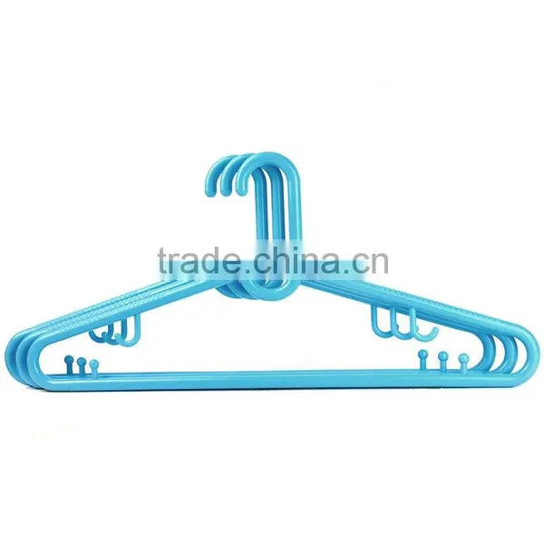 2 Hooks,big Blue Plastic Cloth Hanger photo-3