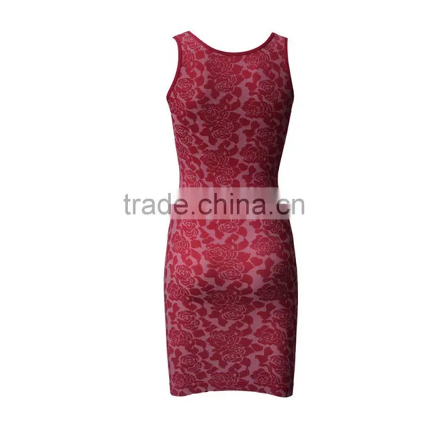 Hot Sexy New Design Sleeveless Jacquard Women Dress photo-2