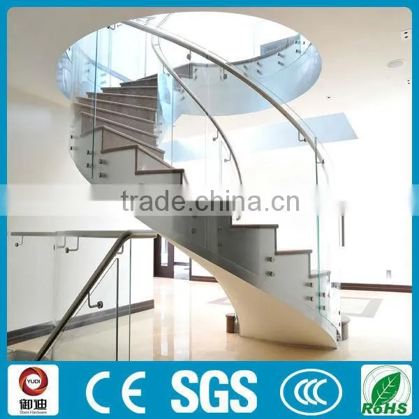 Australia Standard Glass Railing Curved Staircase-YUDI photo-3