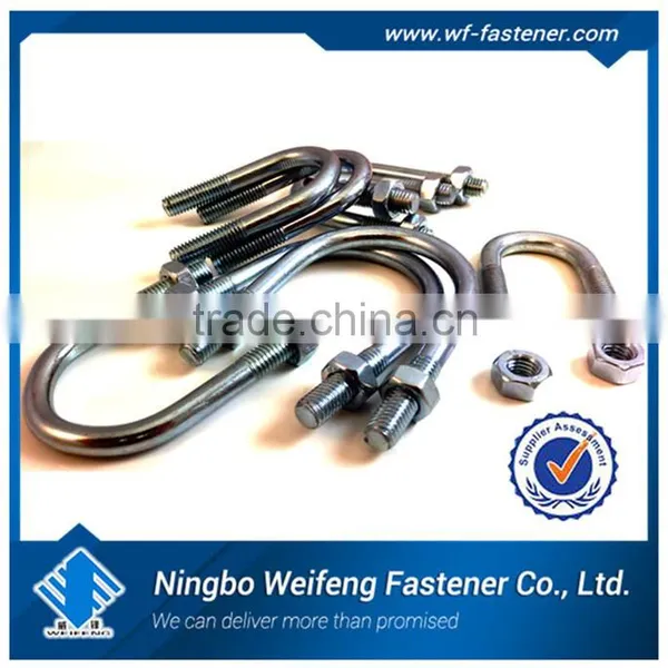 High Quality Strength Zinc Plated U-bolt Rod to Cable Clamps Good Price Ningbo Fastener Suppliers Manufacturers Exporters