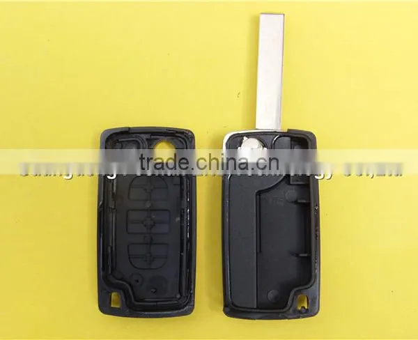 3 Buttons Remote Key Fob Case Replacement Uncut Blade Peugeot 407 CE0523 photo-5