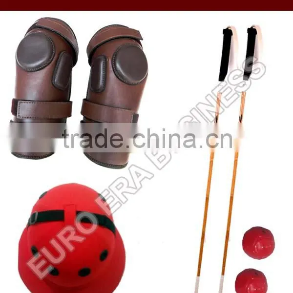 Polo Helmet/2 Polo Mallets/ Polo Knee Guard and Padded/2 Polo Balls