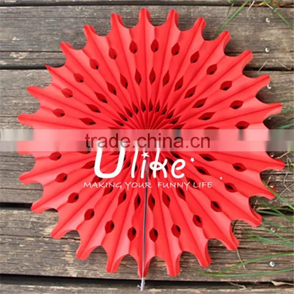 Popular Tissue Paper Fans Ceiling Decoration For Parties Party Stage Decoration photo-4