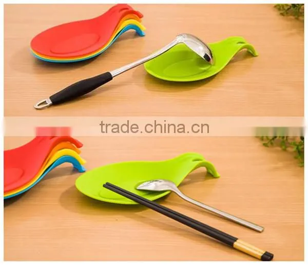 100% Food Grade Silicone Multifunctional Big Silicone Spoon Rests photo-3