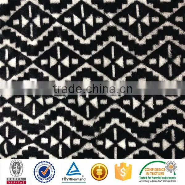 New Design Printed Low Pile Supersoft pv Plush Fleece Fabric photo-3