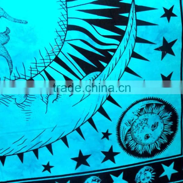 Sychedelic Celestial Tapestry, Sun & Moon Tapestry, Dorm Decor - Beach Picnic Sheet - Hanging Wall Art - Yoga Decoration, Indian photo-4