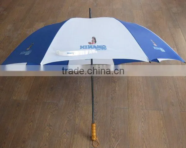 30"x8K Auto Open 190T Polyester Windproof Two Layer Promotional Umbrella Golf Umbrella