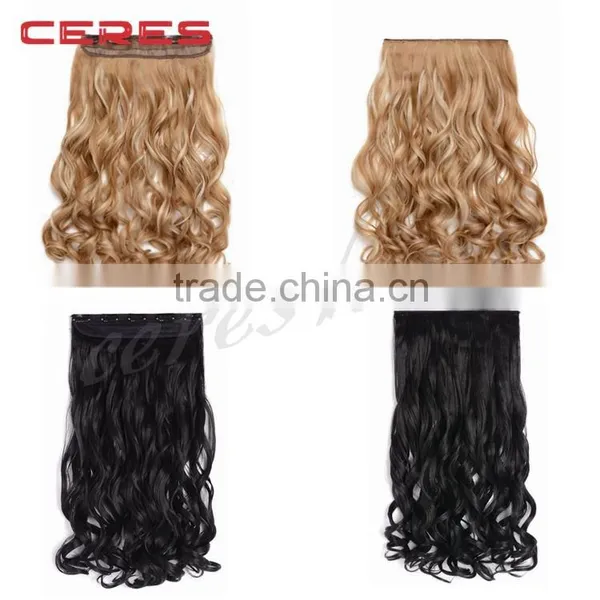 20" Curly 3/4 Full Head Synthetic Hair Extensions Clip in Hairpieces 5 Clips 140g Quality Choice photo-2