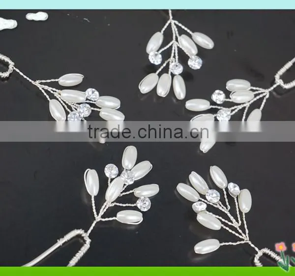 Wholesale Artifical Decorative Hairpin,hairpin With Pearls for Wedding Hair Decoration photo-2