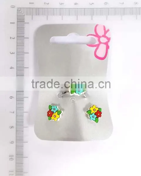 Cute Acrylic Sun Baby Earring and Ring Set for Little Girls photo-3