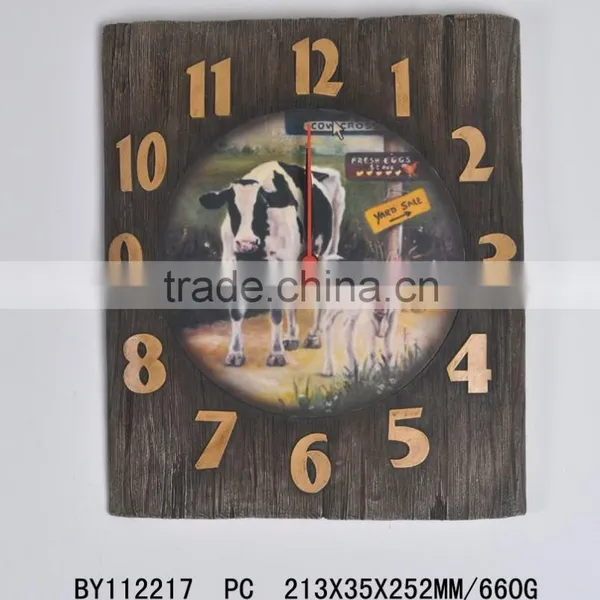 Farm Polyresin Cow Table Clock photo-3