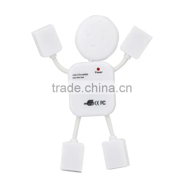 Lovely White Human Shape 2.0 4 port usb hub