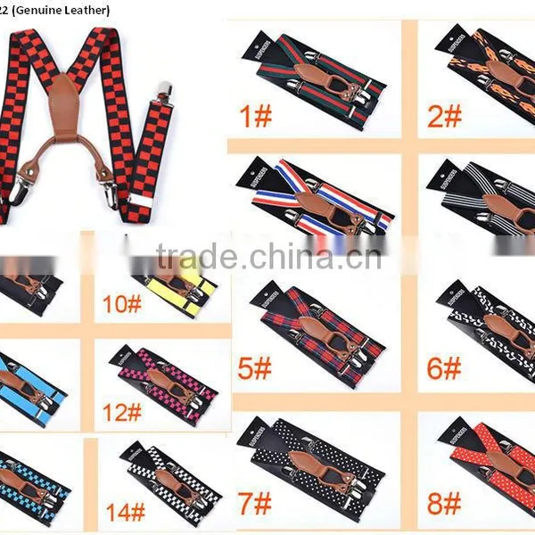 High Quality Genunine Leather Fittings Kids Suspender Clips photo-2