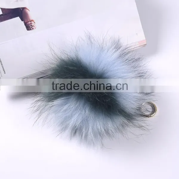 Hotsale Fashion Fur Keychain for Bag Charm Colorful Fur Pompom Keychains KZ160068 photo-2