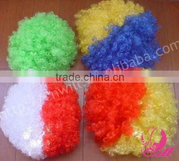 Pretty Afro Wigs Curly Hair Wigs Blue Synthetic Wigs Cheap Party Wig Synthetic Hair Wigs photo-5