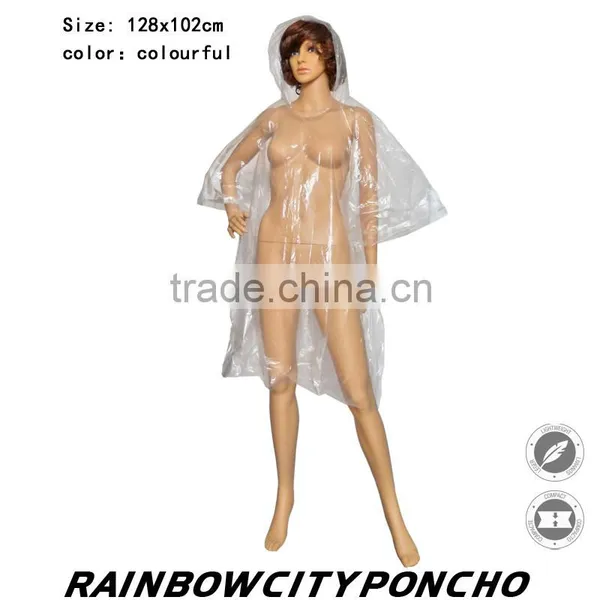 LDPE Raincoat With Logo Printting Promotional Ponchoes Can do Any Color as Customer Customize photo-3