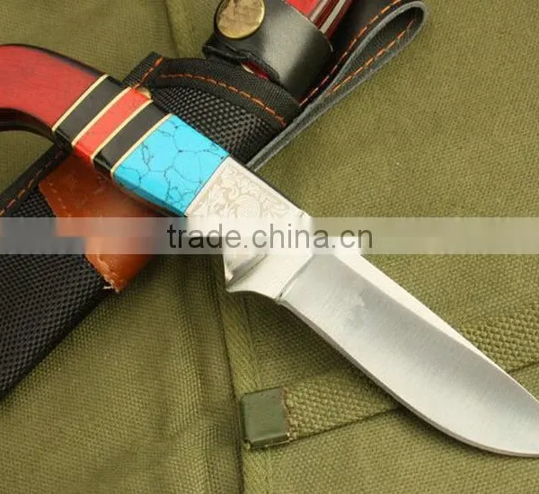 OEM Wood Handle Hunting Combat Knife photo-2