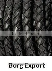 8mm Braided Leather Cords From BORG EXPORT /Genuine Leather / Braided Leather Cord 8 mm photo-6