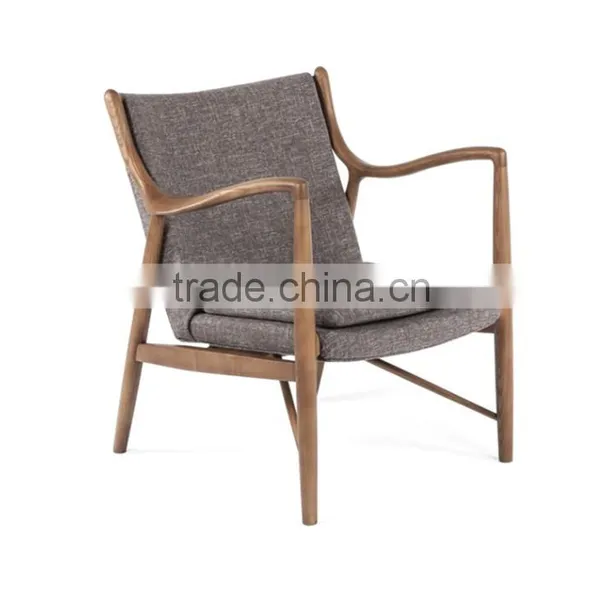 Diamond Mid-century Modern Walnut Finished Lounge Chair With Hand-stained Wood Base photo-4