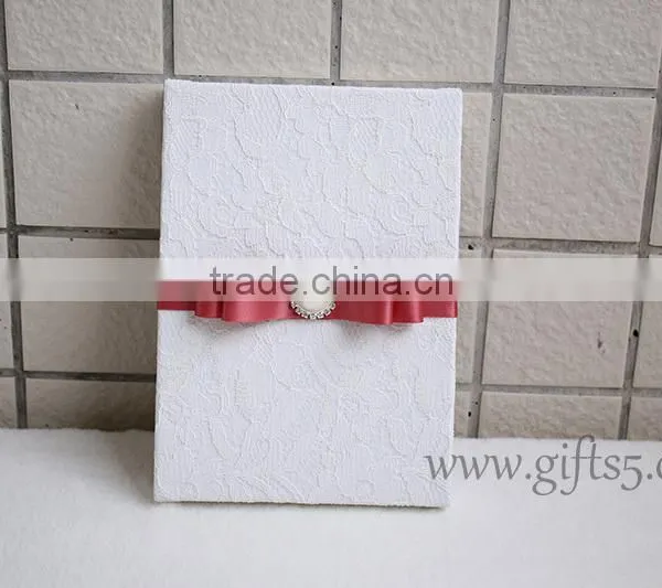 Handmade Elegant White Lace Wedding Invitation Boxes photo-2