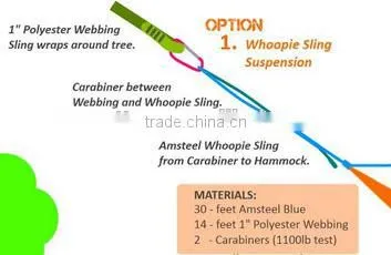 Rainbow Safety System Rope-Style Stansport Polyester Hammock Hanging Straps photo-5