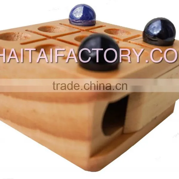 Traditional Quality Wood Tic Tac Toe Desk Office Game photo-2