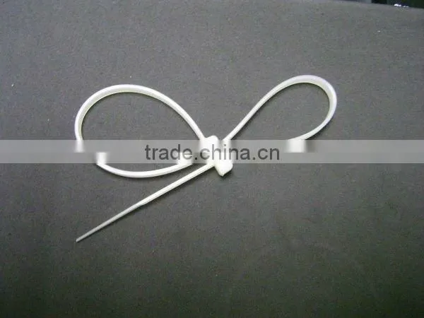 Wire Management UL ROHS Plastic Cable Fastener (Double Loop Cable Tie)