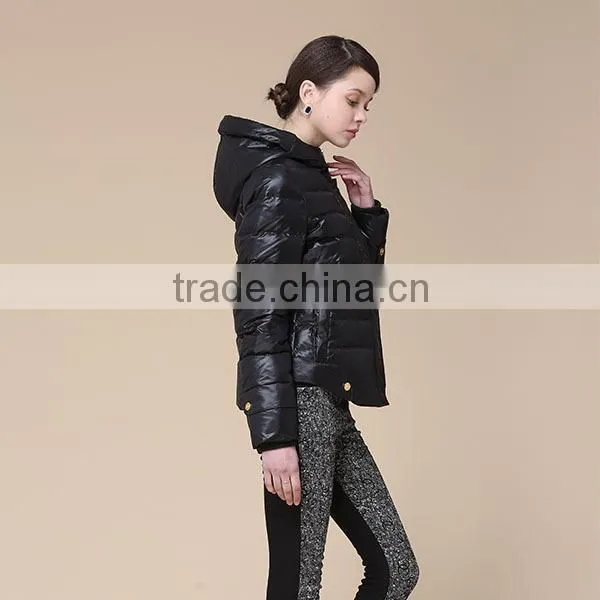 Lady's Fashion Dark Women Down Jacket for the Winter photo-5
