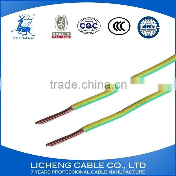 6mm2 Earthing Wire PVC Insulated Flexible/solid Copper Electric Cable photo-2