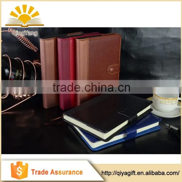 Custom Logo Removable pu Leather Cover Business Promotional Notebook With Button photo-3