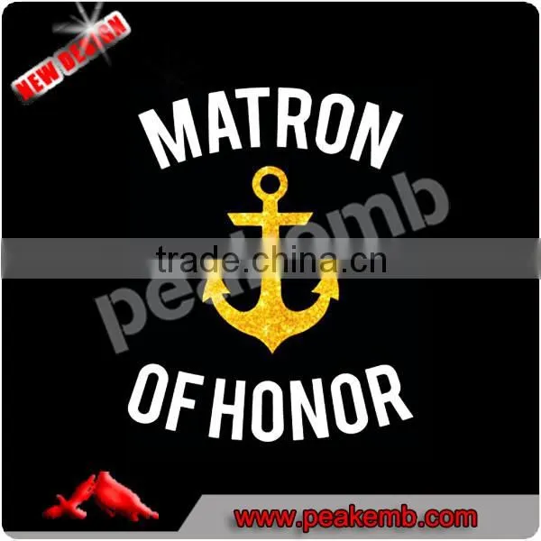 Matron of Honor Bride iron on heat transfer rhinestone transfer glitter vinyl rhinestone transfer