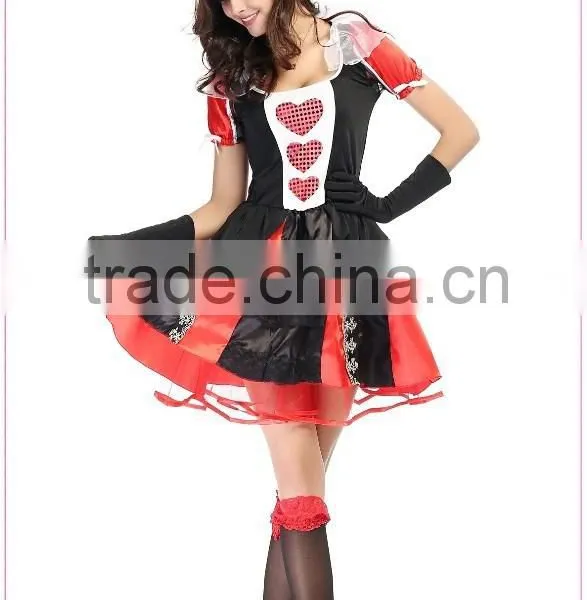Pretty Queen Fancy Dress Queen of Hearts Costume Sexy Fairy Tale Costumes photo-5