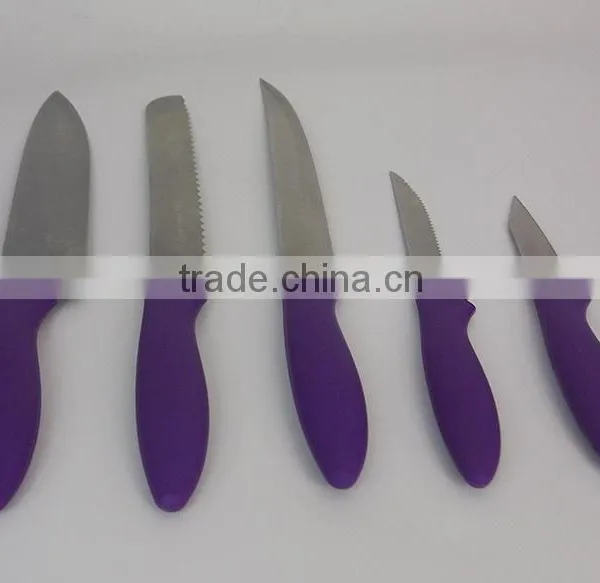 Color Nonstick Santoku Knives Stainless In Kitchen Knives With Block photo-2