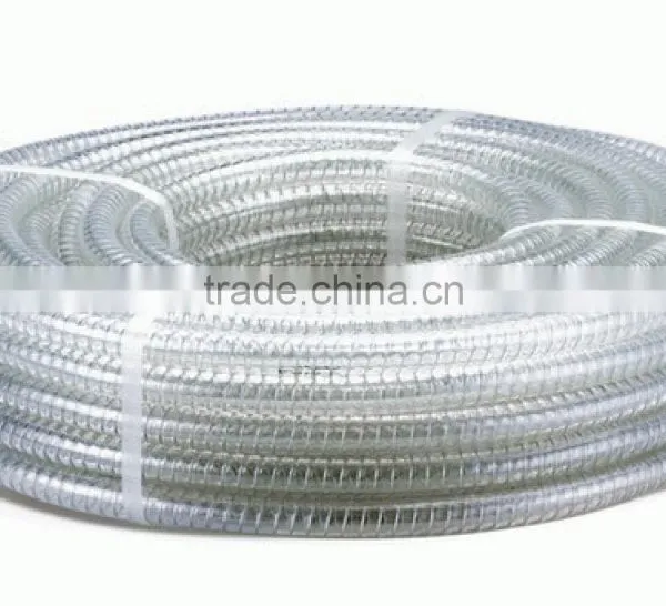 Transparent Pvc Steel Wire Reinforced Hose Flexible Plastic Pipe Tube PVC Hose photo-3