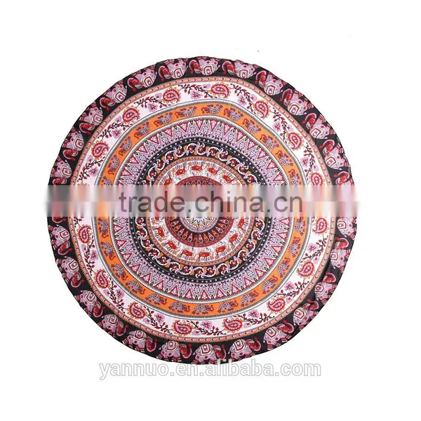 Guangzhou Round Donut Beach Towel Printed Cotton For Sunscreen Shawl Beach Mat photo-2