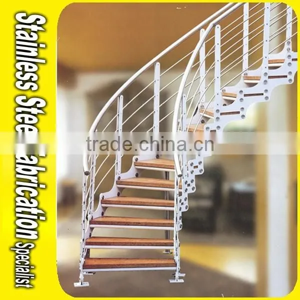 Indoor Stainless Steel Handrail Spiral Staircase Decorative Spiral Stairs photo-6