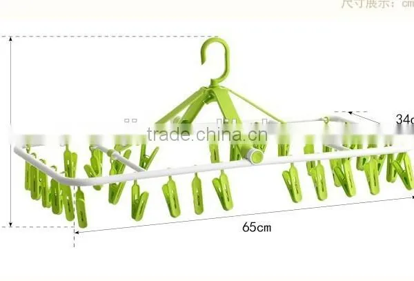 Wholesale Stock 360 Degree Rotate Foldable Plastic Clothes Hangers photo-2