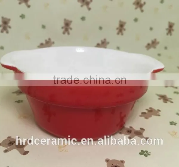Red Stock Porcelain Ceramic Plates Dishes for Promotion photo-3