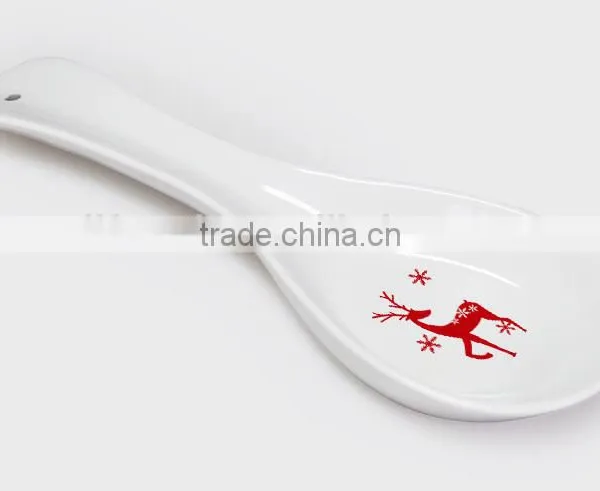 Wholesale Promotional Ceramic Fashionable Spoon Rest With Decal Printing photo-4