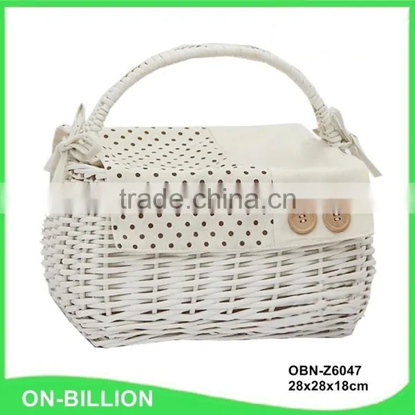 Large Oval Natural Wicker Tote Basket for Food Storage photo-2