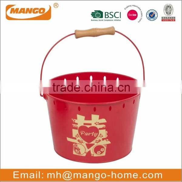 Hanging Galvanized Paint Metal Bucket photo-3