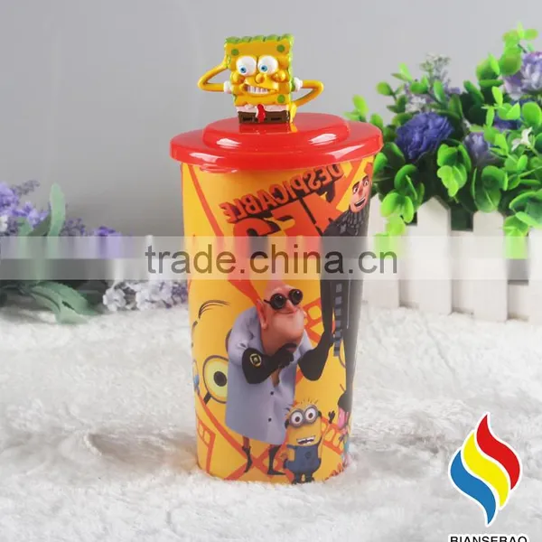 BPA Free Customized Made pp Plastic Cup With Top Figurine photo-6