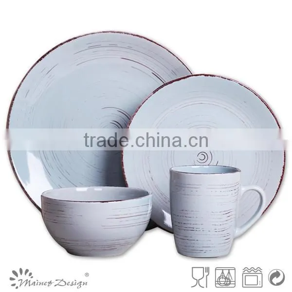 Retro Antique Finished Stoneware Dinner Set 18pcs photo-2