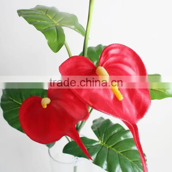 Vivid Fake Artificial Anthurium Decorative Anthurium Flower for Landscaping Decoration photo-3