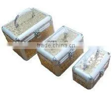 3PCS ALUMINUM COSMETIC BOX SET, JEWELRY BOX SET