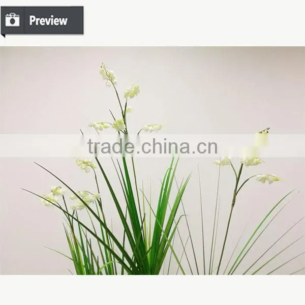 45 / 55 /65 Inch Nearly Nature Artificial Bonsai Grass Potted Scallop Grass With Orchid Flowers Fake Pots Plant photo-2