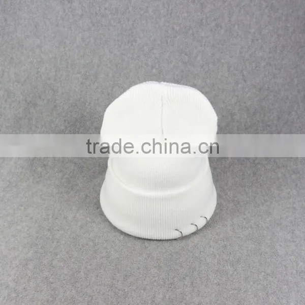 Hoop Ring 100% Acrylic Winter Hats And Blank CC Beanies photo-6